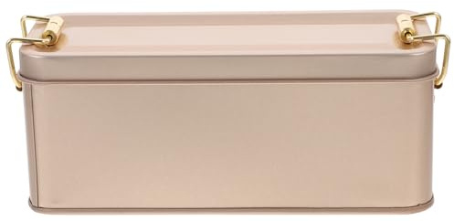 MAGICLULU Rose Gold Vintage Tin Storage Box for Cookies and Candies 2-Pack Decorative Containers for Wedding Favors and Gifts 5 91 X 2 36 X 2 36 Inches