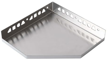 Dalsys Plato de ducha alicatable 200mm x 200mm plato de ducha plata esquinero para alicatar, accesorios de baño, acero inoxidable resistente a la corrosión