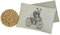 MARKUS Linen - Wärmekissen mit Kirschkern - für Mikrowelle, Backofen - Körnerkissen mit Bezug aus Leinen - für Baby, Kinder - Nacken, Schulter - Kühlkissen - mit Panda Fahrrad motiv - Klein - 12x18 cm