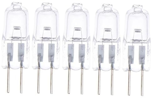 WYLIELAMSH Halogenstrahler 10 Stück 6V G4 Halogenlampe Warmweiße Klare Glühbirnen Eingesetzte Perlen Kristalllampe G4 6V,20W