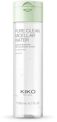 KIKO Milano Pure Clean Micellar Water, Micellar Water Make-Up Remover For Normal To Combination Skin