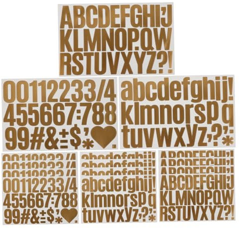JEWEDECO 4sätze Klebrige Buchstaben Und Zahlenaufkleber Selbstklebende Vinyl-sticker Für Scrapbooking Dekoration Karten Und Mehr Inklusive Und Kleinbuchstaben Sowie Zahlen