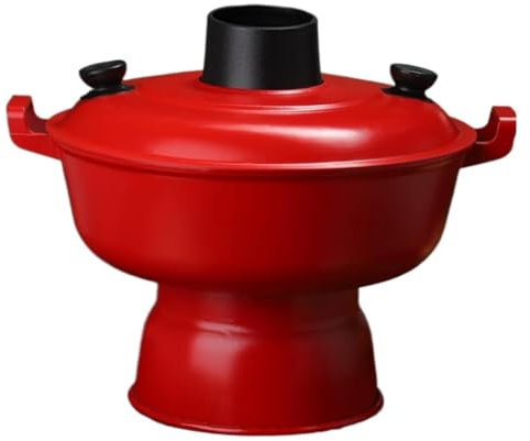 Fondue Chinese Copper Hot Pot, Outdoor Cooking Pot Cookware Picnic Stove Chinese Fondue, Stew Pot Cheese Fondue Soup Pot for Home/Restaurant/Party