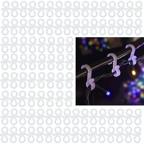 Niwieoi 120 PCS Gutter Hooks: S-Hooks for Christmas & Outdoor Lights