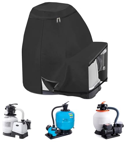 Poolpumpe Abdeckung, Pumpenhäuschen für INTEX Poolpumpe, Abdeckung Sandfilteranlage, 70x65x48cm, Wasserdicht Poolpumpenhäuschen, Pumpenabdeckung Pool 60cm hoch (14-16inchs)