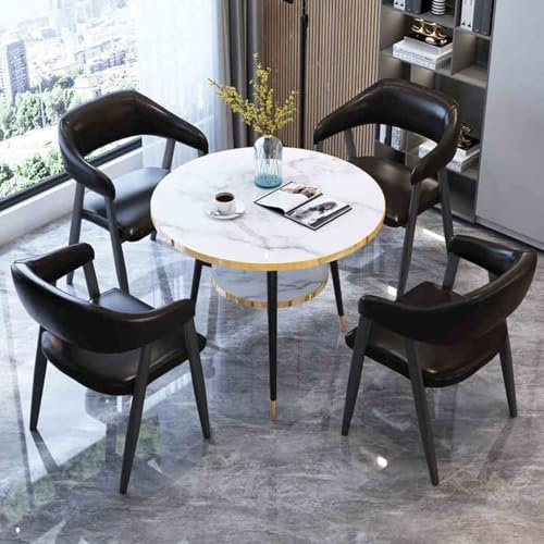 Modernes schwarzes Konferenztisch-Set für Büro, Café, Restaurant, Hotel, inklusive Stühlen für Balkon, Schlafzimmer, Wohnzimmer, stilvolle und funktionale Möbel