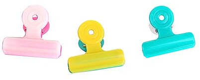 NUOBESTY 3stücke Scharnierclips Aus Kunststoff Papierscharnierclips Dokumentenscharnierclips Büroklammern Kreative Zweifarbige Klammern Zum Ordnen Von Papieren Fotos Und Dokumenten Für Schu