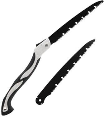 TenaLucy Segaccio per Potatura,Seghetto Potatura Sega da Potatura Sega Pieghevole Portatile con Manico Antiscivolo con Chiusura di Sicurezza,per Giardini,Campeggio (Lama 210mm)