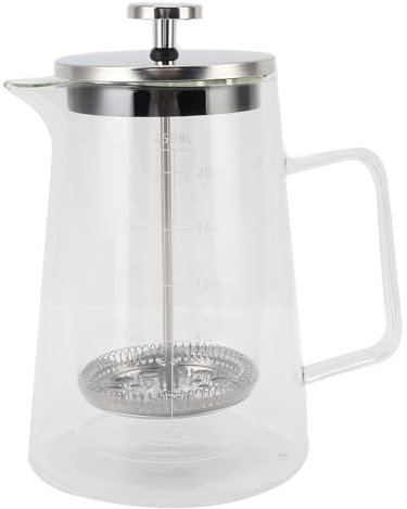 TOPINCN de Prensa Francesa de 650 Ml, Jarra de Vidrio de Borosilicato de Alta Resistencia, de Prensa Francesa de Doble Pared para Preparar café, Tetera Portátil de café