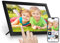 Tibuta 15.6 Zoll WiFi Digitaler Bilderrahmen, 1366x768IPS Touchscreen, Teilen von Fotos oder Videos über Uhale -Anwendungen, automatisch drehen, Muttertages für den Muttertag