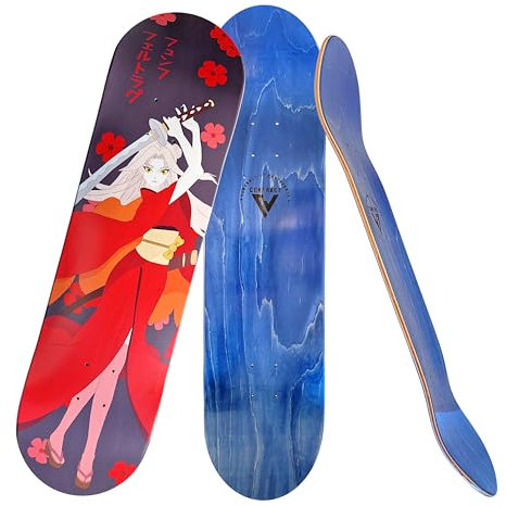 Contract 5 Skateboard Deck Fina - Größen 7.25|7.5|7.75|8.0|8.25 - 7-lagiges Ahornholz Deck - Medium Concave Standard Popsicle Shape - für Anfänger, Profis, Mädchen & Jungs (7.75)