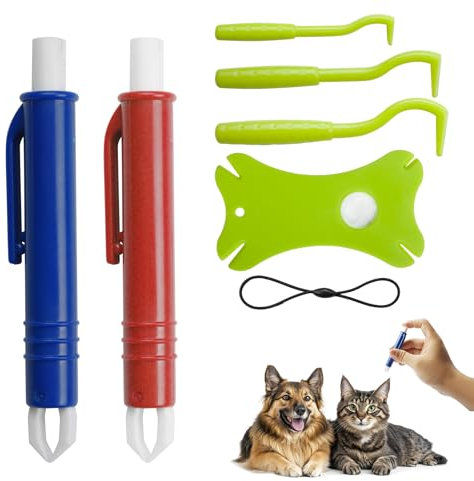 Venprodium 6 Stück Zeckenentferner mit Zeckenzange, Zeckenhaken und Zeckenkarte mit Lupe, Zeckenpinzette, Zeckenentfernung in Sekunden, Alternative Zeckenmittel, Zeckenhebel für Hunde, Katze, Mensch
