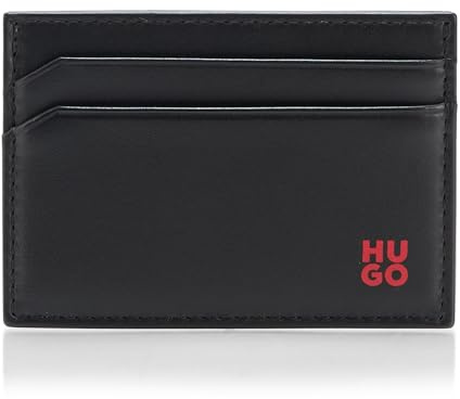 HUGO, Tibby Leather Cardcase, black gloss, PCE.