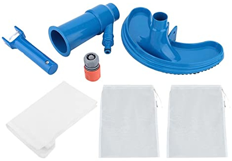 ZGJIAJU Pool Hoover Outdoor Swimming Pool Vacuum Cleaning Kit Cleaner Clean Pool Bottoms Net Disinfect Tool Set Suction Head Spa Cleaning Brush(With 120 mesh bag)