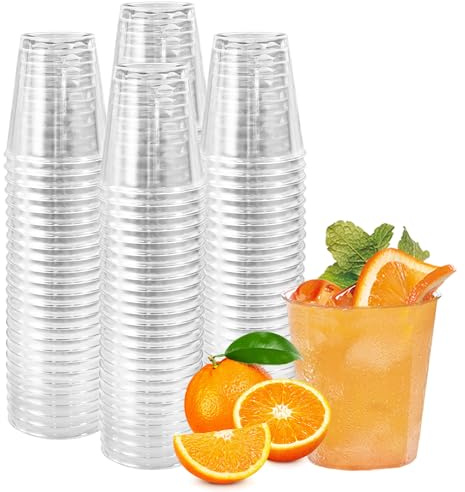 LANSKYLAN 100 Stück Shotgläser Schnapsgläser 5cl/50ml Shotgläser Plastik Shot Becher Wiederverwendbarer jello Shots Shotbecher Transparent Plastikbecher Schnapsbecher Gläser Trinkbecher für Party Spaß