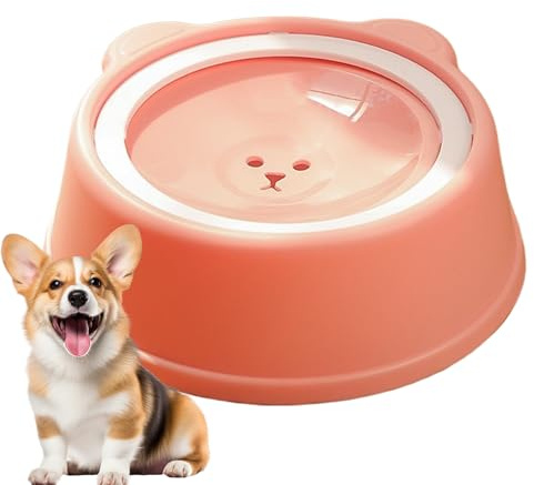 Wassernapf für Hunde – Spritzschutz und langsamer Tränke | schwimmender Wasserspender für Hunde – für Haushalte mit mehreren Haustieren, Käfig, Reisen, Auto, Katzen, Kätzchen, schmutzige Trinker