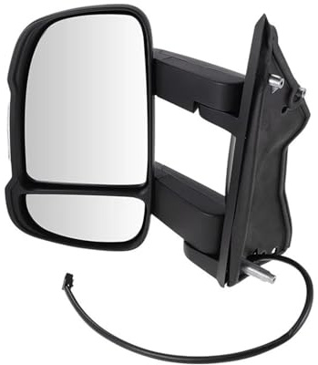 Full Door Wing Mirror For Citroen For Jumper For Relay 2006-2019 Mk3 For Van For Ducato 2006-2018 Left Side Door Mirror Replacement Manual Folding Black