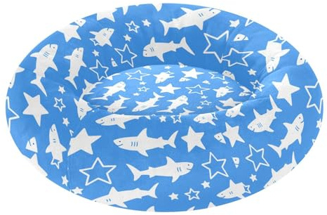 Haustier-Hundebett, Angstlinderung, flauschiges Hundekissen für extra kleine Haustiere, zum Schlafen mit Fischen, Sternen