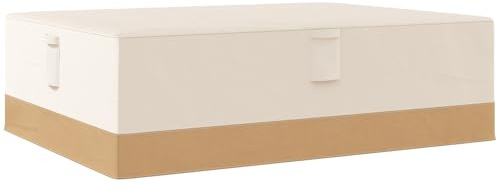 Outsunny Garden Furniture Covers Waterproof, 275 x 208 x 78 cm 600D Oxford Outdoor Furniture Cover with 4 Air Vents, Outdoor Table and Chairs Cover with 5 Handles, Drawstring, Beige