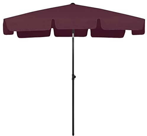 Sophrelle Ombrellone da Spiaggia Rosso bordò 200x125 cm Rosso,314731