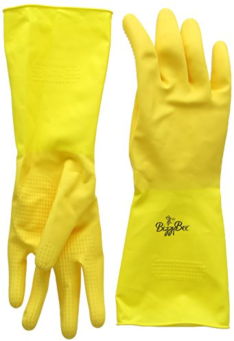 Bizzybee Longer Lasting Household Rubber Gloves Medium Yellow