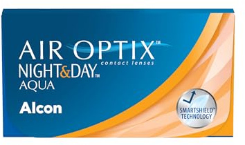 Air Optix Night & Day Aqua Monatslinsen weich, 6 Stück / BC 8.6 mm / DIA 13.8 / +6 Dioptrien