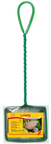 sera Fangnetz grob 10 cm | Aquarien-Kescher zum schnellen Fangen und Umsetzen von Zierfischen | Robustes grobmaschiges Netz | ideale Handhabung für mittelgroße Aquarien