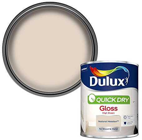 Dulux Quick Dry Gloss Paint For Wood And Metal - Natural Hessian 750Ml