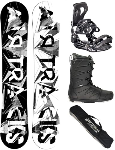 AIRTRACKS Snowboard Set (Paquete Completo) Tabla BWF Extra Wide (Hombre)+Fijaciones Master+Botas+SB Bolsa Nuevo 155 159 161 165 168 171
