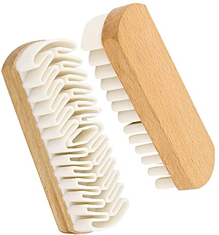 ZHjuju Suede shoe brush,Wooden Nubuck And Suede Restorer Brush Hard-wearing crepe brush for Careful Cleaning of Boots Safe Grip Easy to Use.