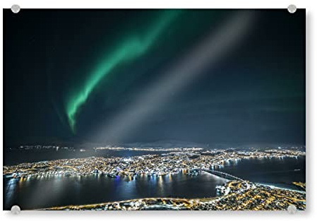 artboxONE Acrylglasbild 45x30 cm Städte Northern Lights Tromso - Bild tromsö astrofotografie Aurora Borealis