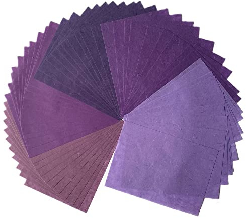 50 fogli di carta di gelso A4 in fibra naturale, fogli di carta di gelso dell'albero di gelso, carta velina artistica, carta Washi per design, artigianato, origami, fornitori per la creazione di carte