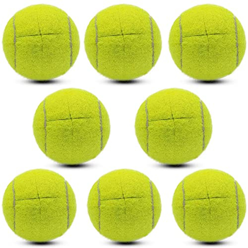 Magicorange 8 st Precut Walker Tennisbollar för möbelben och golvskydd, tunga tunga långvariga filtdynor, glitteröverdrag (gul)
