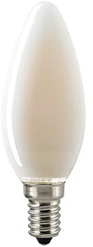 SIGOR LED Filamentlampe Kerze, 4,5W, E14, 470lm, 2700-2200K, Dim-To-Warm, matt
