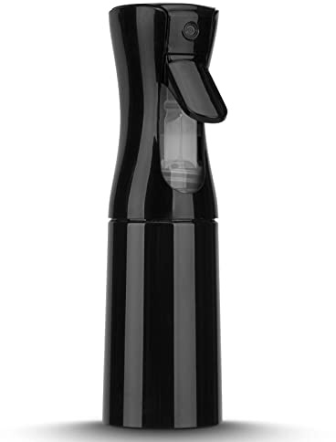 Zuhose Spray Bottle for Hair (6.8OZ /200ML) Continuous Ultra Fine Mist Sprayer for Hair, Salons, Barber, Plants, Skin Care, Cleaning 1 Pack BLACK