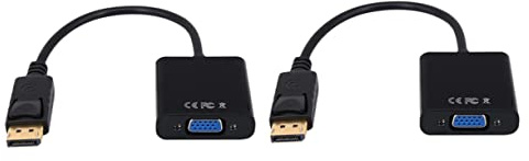 HEMOTON 2pièces Adaptateur Displayport Vers Vga Câble De Conversion Numérique-analogique Pour Écran Led Connecteur Vers Vga Pour Appareils Multimédias