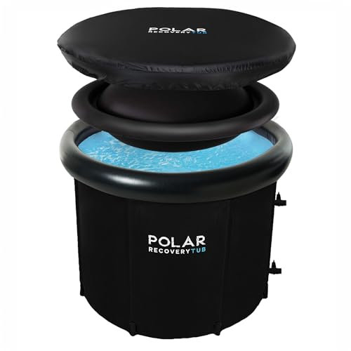 Polar Recovery 2.0 Ice Bath – Upgraded 2025 Award-Winning 370L Portable Cold Plunge Tub with Rain-Repellent Lid & Dual Valves – Chiller-Compatible Ice Bath Tub for Athletes & Cold Water Therapy