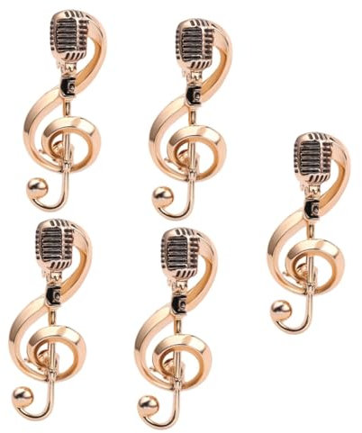GALPADA 5stücke Microphone Brosche Pin Mit Musiknoten Design Für Frauen Elegante Anstecknadel Für Kleidung Kostüm Schmuck Für Besondere Anlässe Für Sänger Und Musikliebhaber