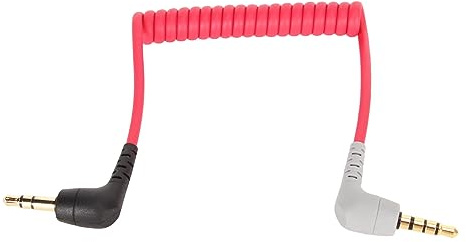 3.5mm to Trrs Coiled Cable, 3.5mm Trs Trrs Microphone Patch Cord Male Right Angle Microphone Cable Rode Sc7 3.5mm Trs to Trrs Patch Cable for Phones Tablets