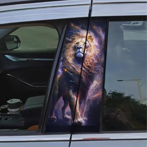 Vinyl-Autoaufkleber Und -Abziehbilder, Wasserdichte Sonnenschutz-Kratzschutz-Aufkleber Für Die B-Säule, Personalisierte Fahrzeugtürsäule, Langlebiges Autozubehör (Stil 2)