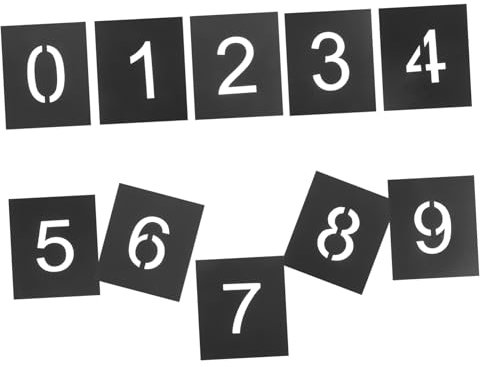 ROMISBABA 1satz Große Zahlen-schablonen Für Sprühfarbe Wiederverwendbare Nummern-templates Für Tür Und Briefkasten Präzise Geschnitten Für Klare Ergebnisse
