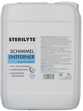 STERILYTE Schimmelentferner alkoholfrei 5 l – Anti Schimmel Spray für Wand, Bad, Tapete und Fugen – Schimmelspray für empfindliche Oberflächen – geruchsmildes Spray bei Wandschimmel