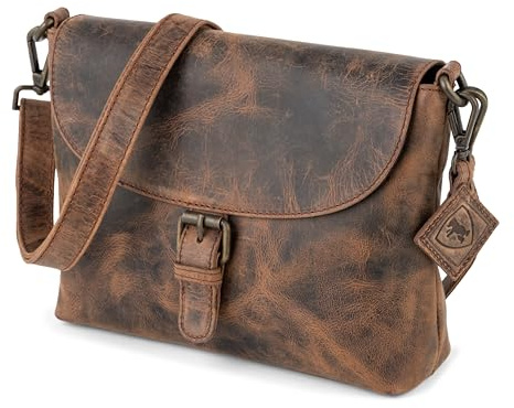 Berliner Bags Vintage Umhängetasche Catalina, Mittelgroße Crossbody Bag aus Leder, Schultertasche mit Magnetverschluss, Handtasche für Damen