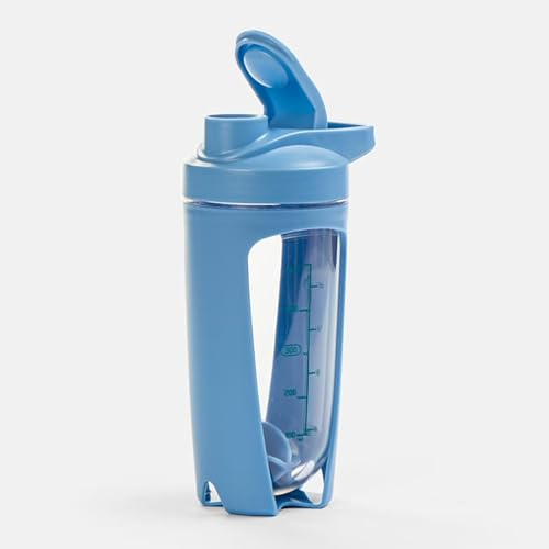 Katsy Style Protein Shaker Bottle 670ml – Leakproof, BPA-Free, with Mixing Ball for Smooth Shakes (Blue Color)