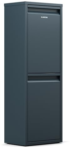 Klarstein Mülleimer 2 Fächer - 36 L Trennsystem, Edelstahl, Wandmontage, Geruchsverschluss, Kompakt & Platzsparend