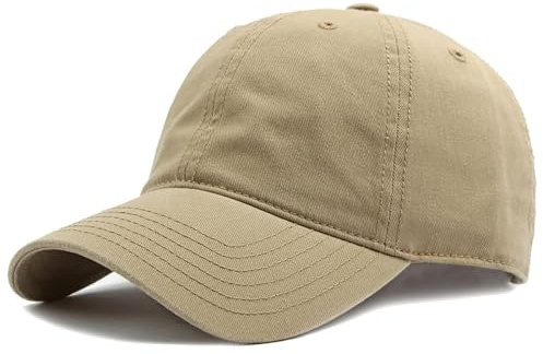 BABAHU Män och kvinnor basebollkeps enkel tom justerbar klassisk basebollkeps keps 100 % bomull golf pappahatt, A-mörk kaki, one size