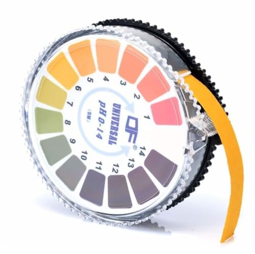 UYVPAER 1 Rolle Ph Teststreifen 5 M/Roll,Messbereich 0-14,Ph Papier Trinkwasser Auf Rolle,Lackmus Indikator Universalpapier Ubersäuerung Körper Ermittlung Ph Wert Säuretest