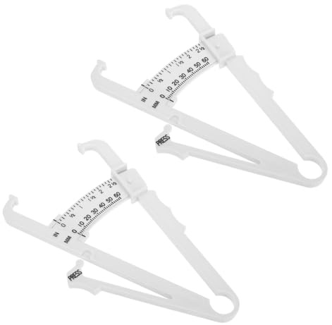 HAMPPLIES Corporal para Sencillo Diseño Resistencia para Medición al y de Desgarro Calibrador Grasa Portátil Abs de 2 Piezas Precisa Hombres Mujeres