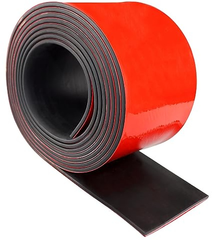 Gummistreifen selbstklebend, Neopren Gummimatte Gummiplatte, Vollgummi Gummiprofil für Dichtungen, Bodenbeläge Schutz, Vibrationsschutz, Abdeckung, DIY (120mm×5mm×6m)