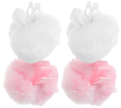 ABOOFAN Borla de Maquillaje Seca 4 Unidades, Esponjosa en Forma de Bola, Portátil para Polvos Sueltos y Rubor, Accesorios de Belleza Facial Compactos para Uso Doméstico y Varios estilos